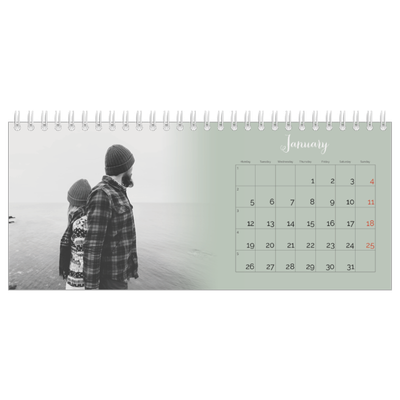 Desk calendars — Misty green [January]