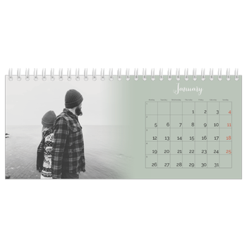 Desk Photo Calendar — Misty green