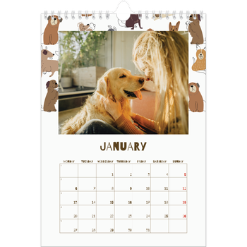 A4 Photo Calendar — Playful puppy
