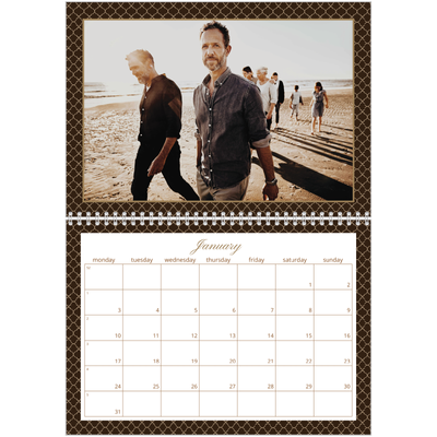 A4 Double Photo Calendar — Vintage monochrome [January]