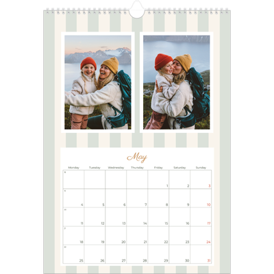 A3 photo calendars — Script and stripes [cover]