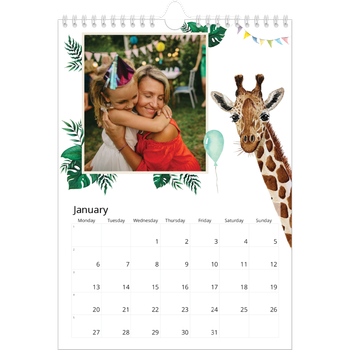 A4 Photo Calendar — Watercolour animals