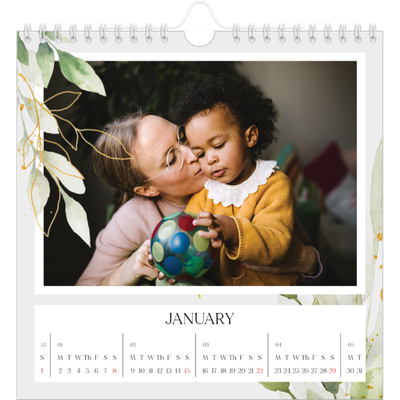 Square calendars  — Floral splash [January]