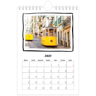 A5 Photo Calendar — Scrapbook snapshots [January]