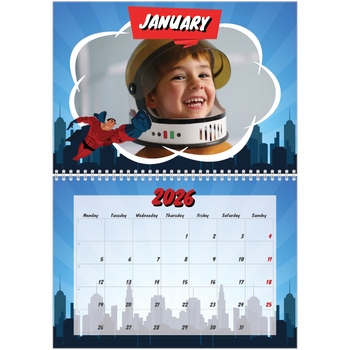 A4 Double Photo Calendar — Comic book