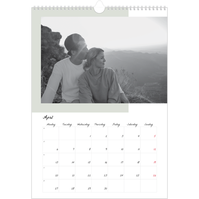 A3 photo calendars — Colour screens [April]