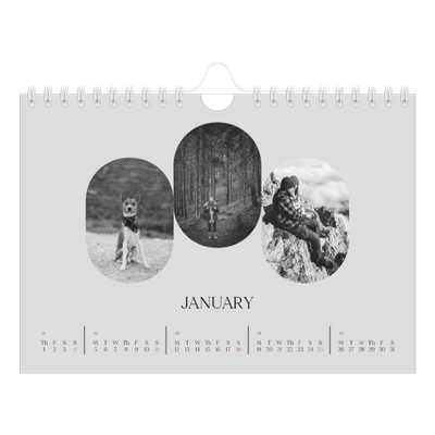 A5 Landscape Photo Calendar — Open road [January]