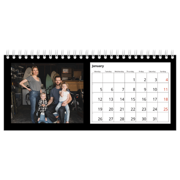 Desk Photo Calendar — Black margin