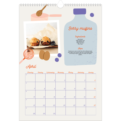 A3 photo calendars — Year in recipes [April]