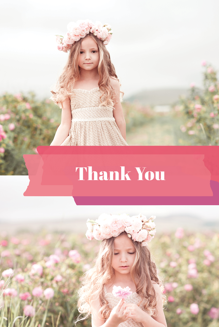Thank you cards — Pink tape