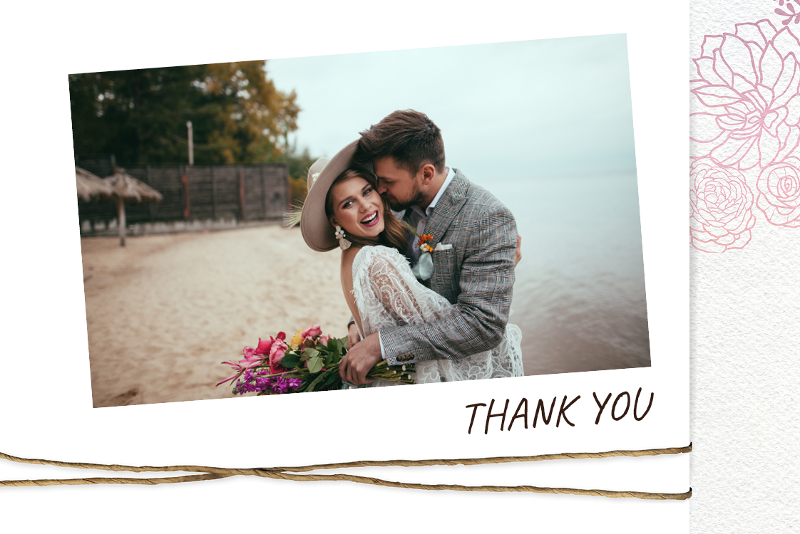 Thank you cards — Floral giftwrap