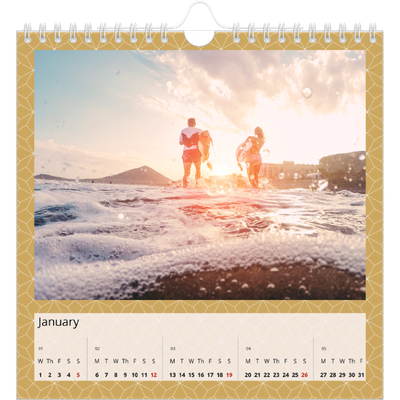 Square calendars  — Geometric [January]