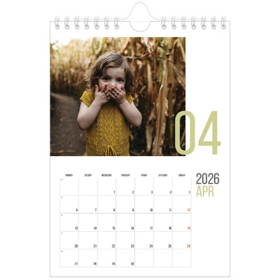 A5 Photo Calendar — Number months [April]