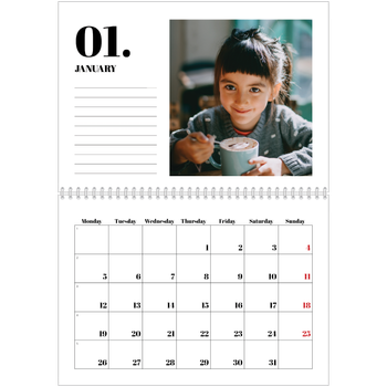 A4 Double Photo Calendar — Serif and moments