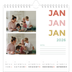 Square calendars  — Colourful type [January]