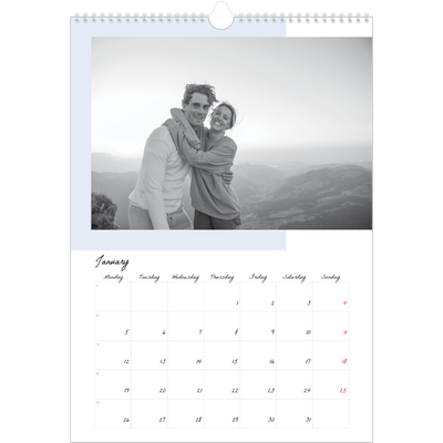 A3 photo calendars — Colour screens [January]