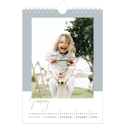 A5 Photo Calendar — Earthy frames [January]