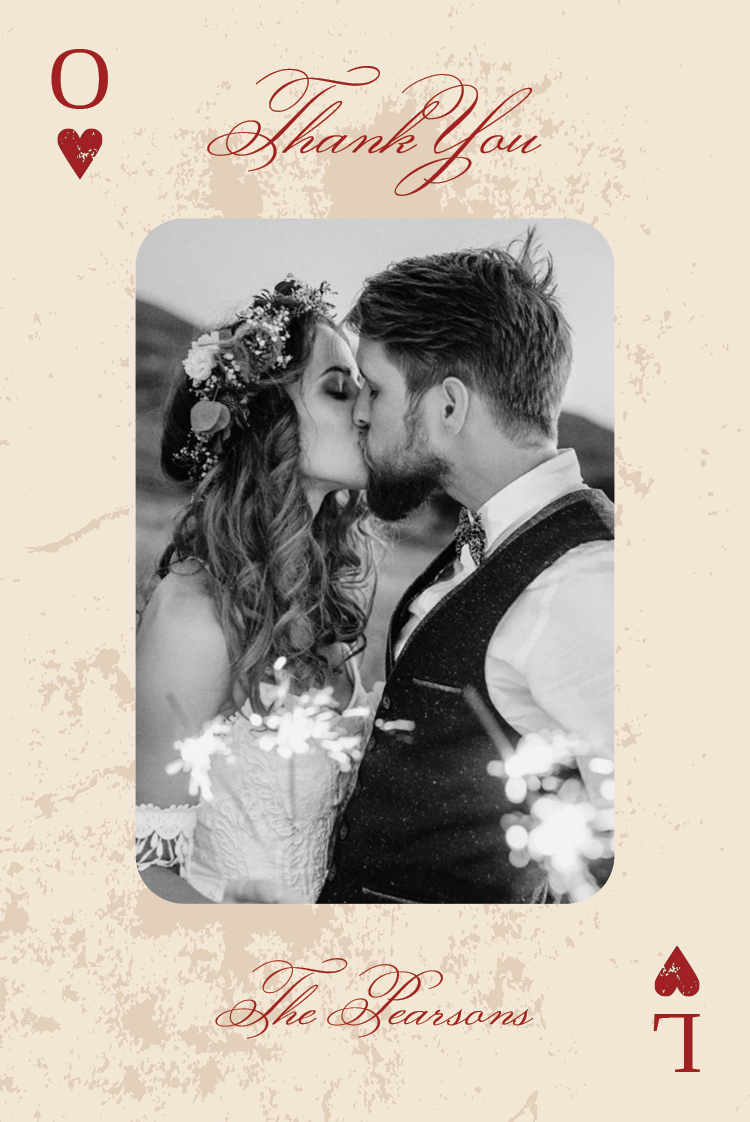 Thank you cards — Ace of hearts