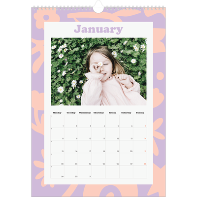 A3 photo calendars — Playing with pattern [January]