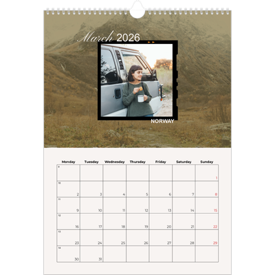 A3 photo calendars — Adventure wanderlust [March]