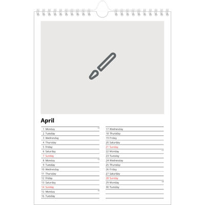 A4 Photo Calendar — Design your own calendar [April]