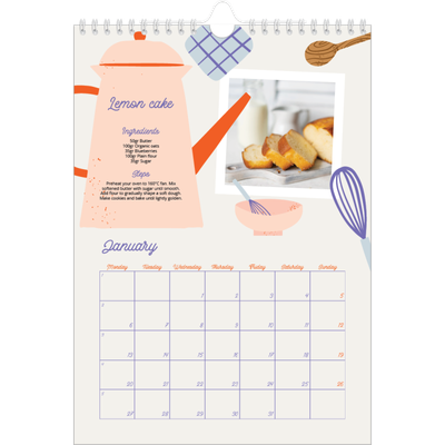 A4 Photo Calendar — Year in recipes [January]
