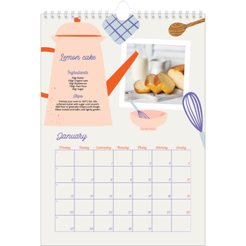 A4 Photo Calendar — Year in recipes