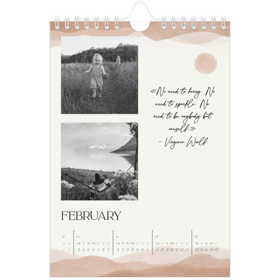 A5 Photo Calendar — Wellbeing quotes [February]