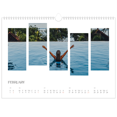 A3 Photo Calendar — Travel mosaics [February]
