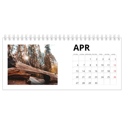 Desk calendars — White space [April]