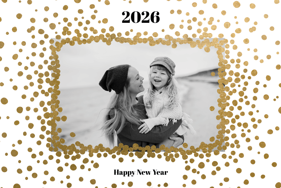 Cards — Gold confetti