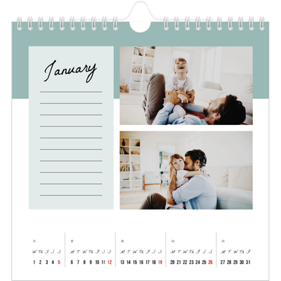 Square calendars  — List Calendar [January]