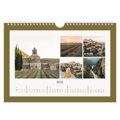 A4 Landscape Photo Calendar — Classic colours [cover]
