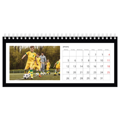 Desk calendars — Black frame [January]