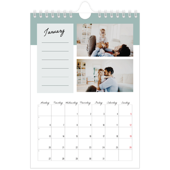 A5 portrait — List Calendar