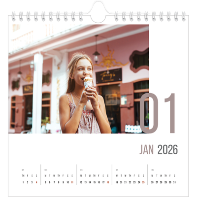 Square calendars  — Number months [January]