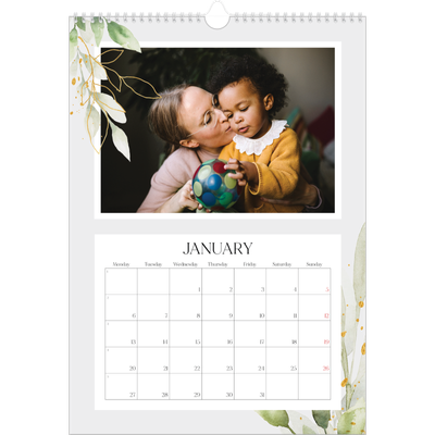 A3 photo calendars — Floral splash [January]