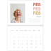 A4 Double Photo Calendar — Colourful type [February]