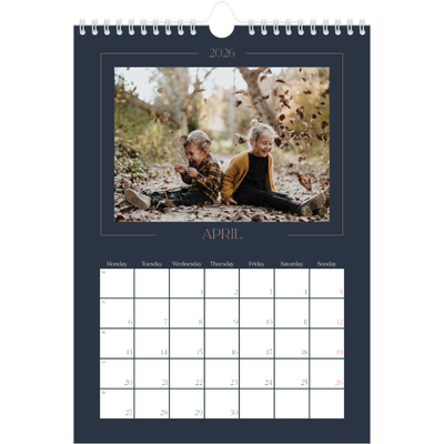 A4 Photo Calendar — Prussian blue [April]