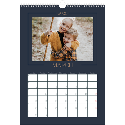 A3 photo calendars — Prussian blue [March]