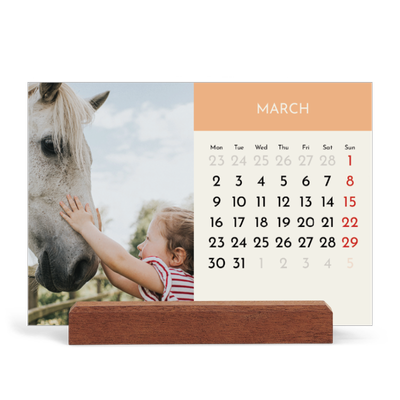 Easel Desk Calendar Landscape  — Pastel chapters [March]