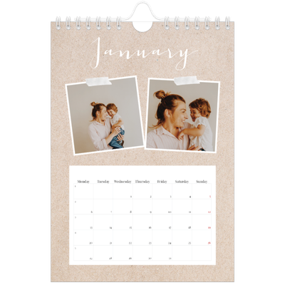 A5 Photo Calendar — Scrapbook calendar [January]