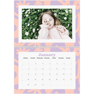 A4 Double Photo Calendar — Playing with pattern [January]