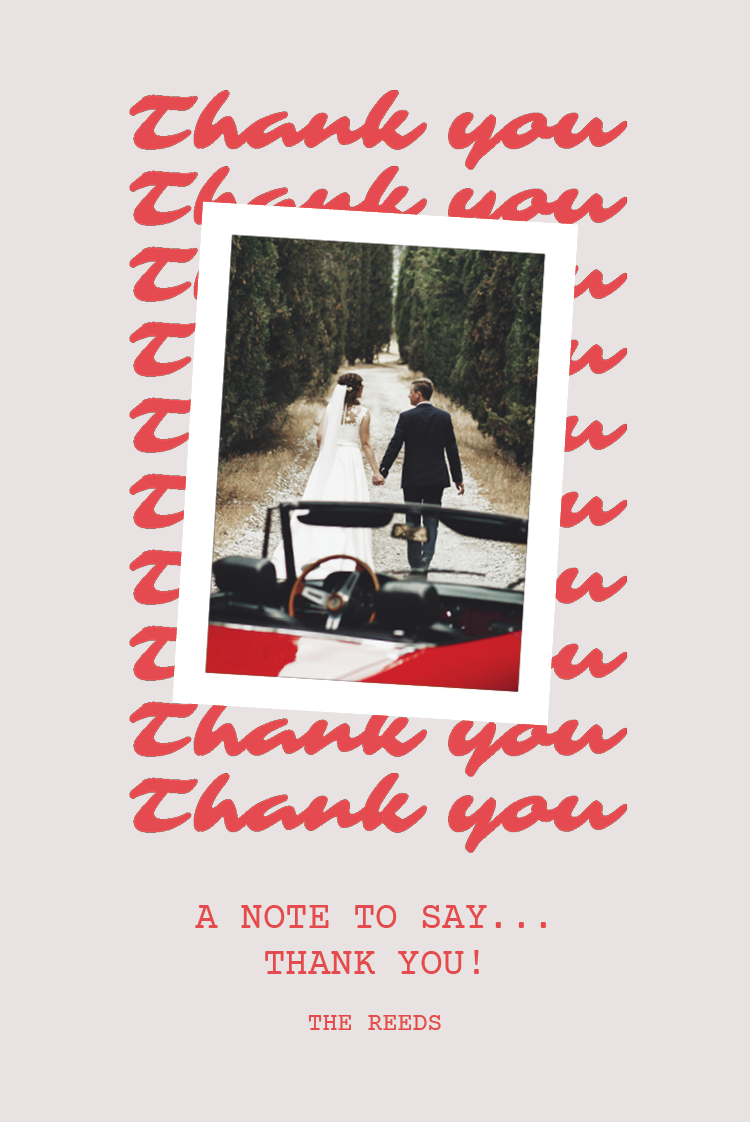 Thank you cards — Signed in crimson