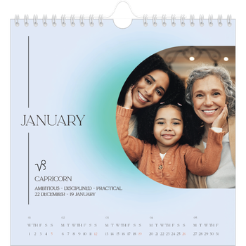 Square Photo Calendar — Astrology gradients