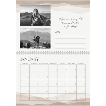 A4 Double Photo Calendar — Wellbeing quotes