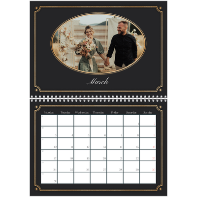 A4 Double Photo Calendar — Vintage classic [March]