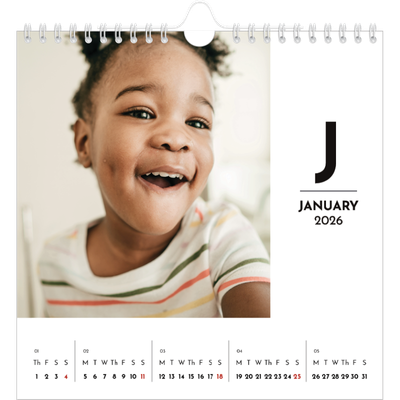 Square calendars  — Letter spotlight [January]