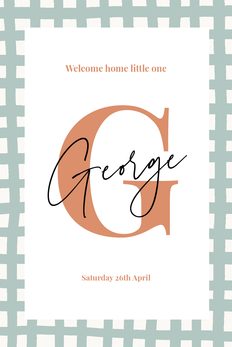 Invitations — Patchwork initial