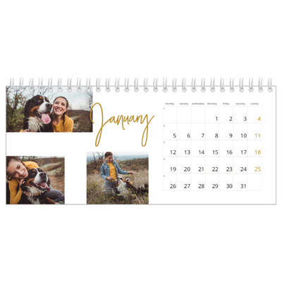 Desk calendars — Gold marker pen [January]
